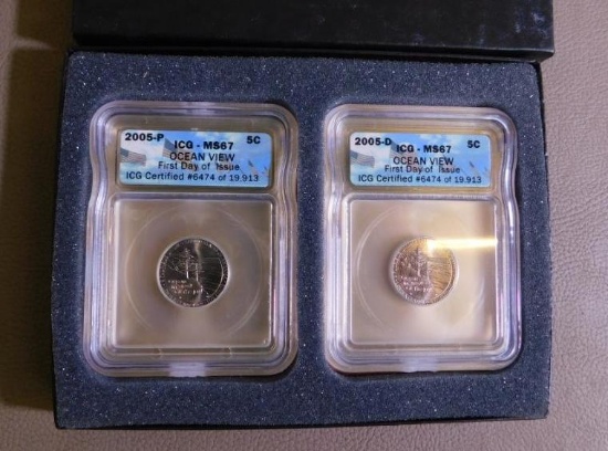 2005 ICG graded nickels