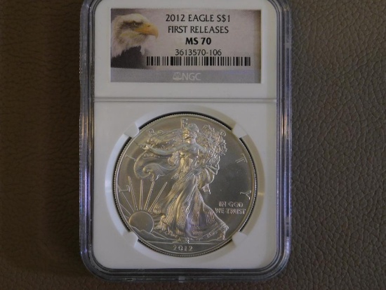 2012 NGC graded Silver Eagle coin