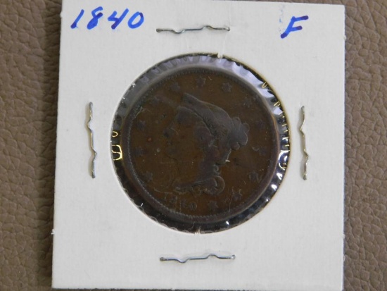 1840 Large cent coin