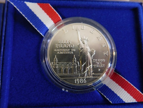 1986 Liberty Silver dollar coin