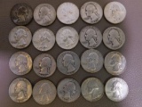 Twenty Pre 1965 Washington quarters