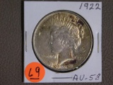 1922 Peace dollar coin