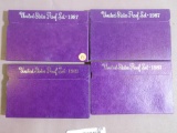 Four 1987 coin proof sets