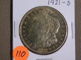 1921-D Morgan dollar coin