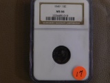 1949 NGC graded Roosevelt dime