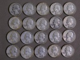 Twenty Pre 1965 Washington quarters