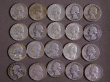 Twenty Pre 1965 Washington quarters