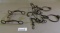 Three antique iron bits