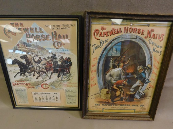Cap well Horse Nails advertising
