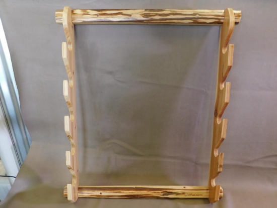 Peeled Aspen rifle rack