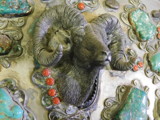 Large Turquoise decorative belt buckle