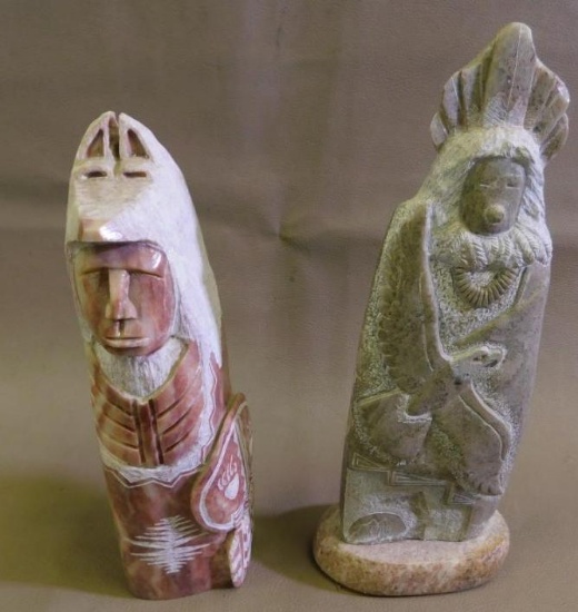 Two Native stone carvings