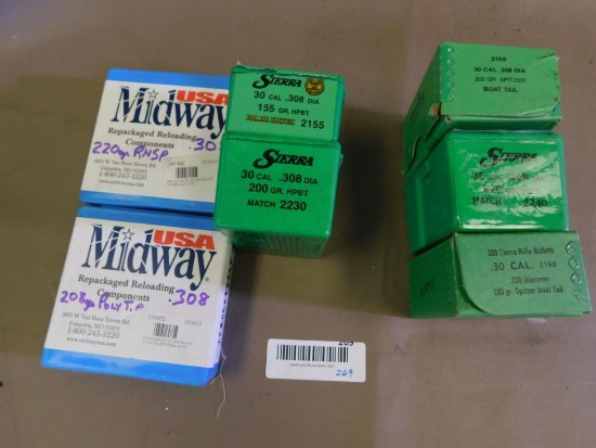 308 cal bullets for reloading