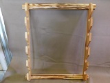 Peeled Aspen rifle rack