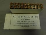 Vintage Winchester 224 E2 ammunition