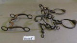 Three antique iron bits