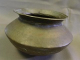 Antique hand hammered brass spittoon