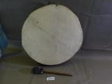 Rawhide ceremonial drum