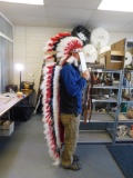 Native feather and beadwork bonnet