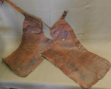 Leather western batwing chaps