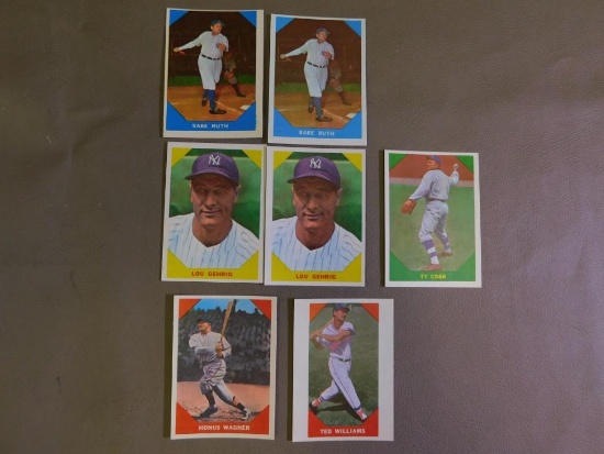 Eight 1960 Fleer baseball cards