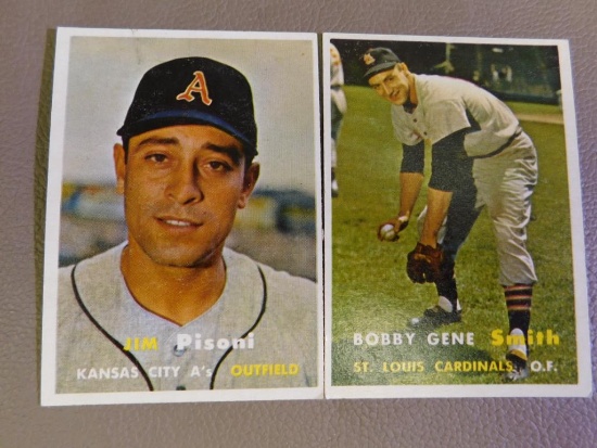 1959 Topps # 384 Bobby Gene Smith and # 402 James Pioni baseball cards