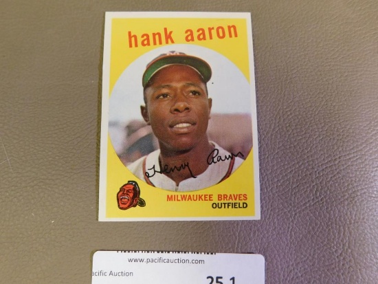 1959 Topps # 380 Hank Aaron baseball card
