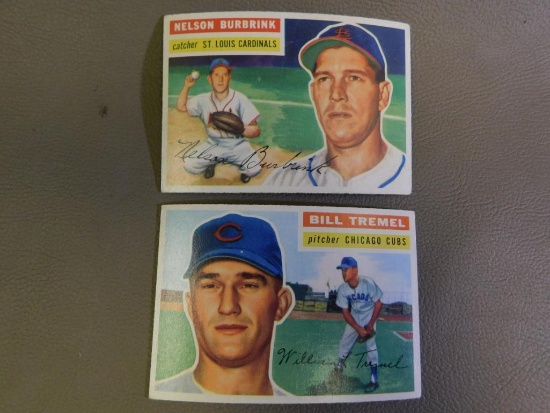 1950's Topps # 96 Bill Tremel and # 27 Nelson Burbank baseball cards