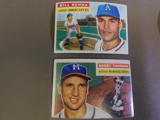 1950's Topps #82 Bill Renna and # 257 Bobby Thomson baseball cards