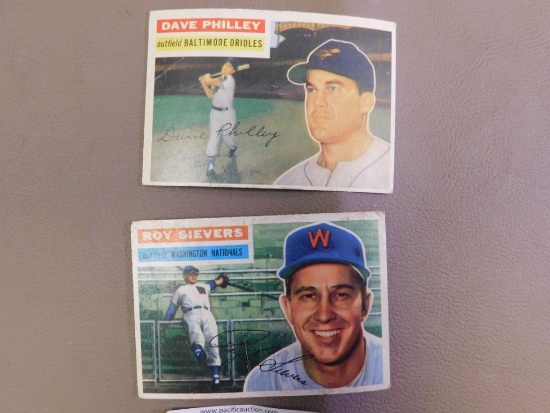 1950's Topps # 222 Dave Philley and # 75 Roy Sievers baseball cards