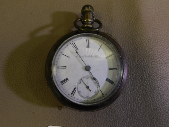 Elgin open face pocket watch