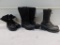 3 pair of boots
