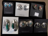 Sterling silver Native earring sets