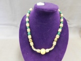Rick Rice Yellow Eye bead necklace