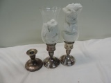 Towle weighted sterling candle sticks.