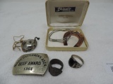 Sterling men's ring and more.