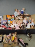 Doll collection.