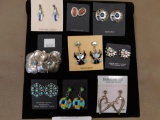 Sterling silver Native earring sets