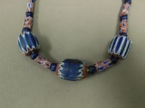 Antique fur trade cane bead necklace