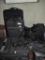 Black luggage assortment.