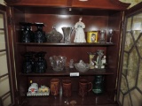 Contents of china cabinet.