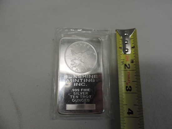 Sunshine minting 10oz .999 silver bar.