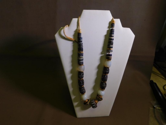 Rick Rice trade bead necklace