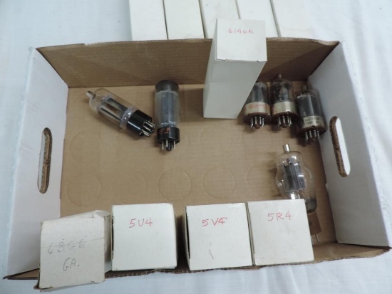11 large radio tubes.