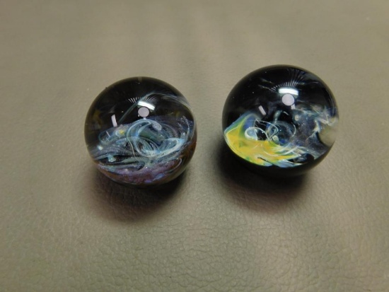 Tod M Brown Art glass marbles