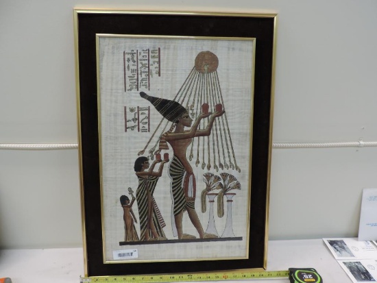 Egyptian artwork on silk.