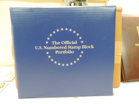 The official U.S. Numbered stamp block portfolio.