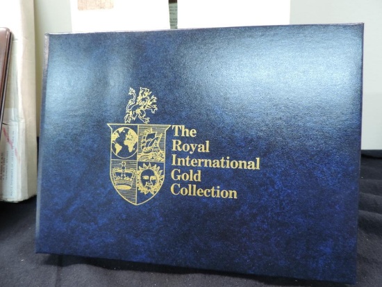 The Royal International gold collection stamp album.
