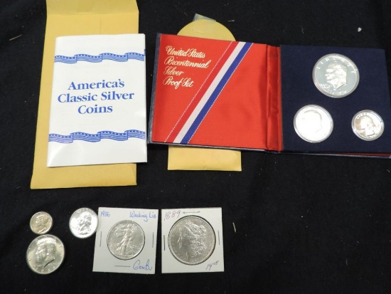 Americas'sclassic silver coins / Bicentennial silver proof set.