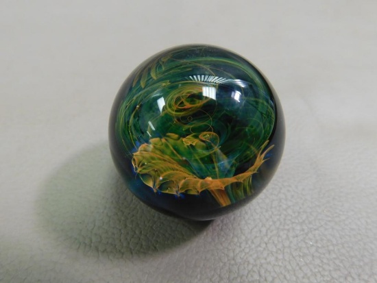 MA 15 artist marked Art glass marble